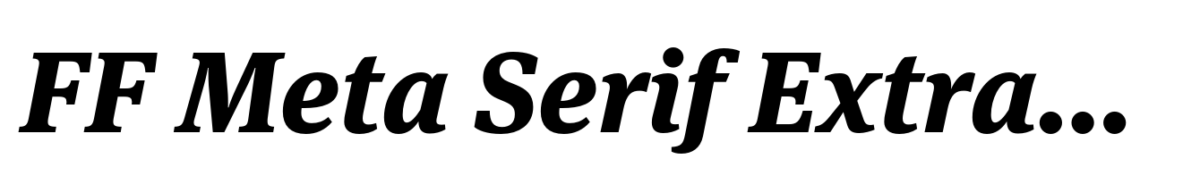 FF Meta Serif Extrabold Italic